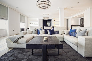 Inspiration for a contemporary living room remodel in London