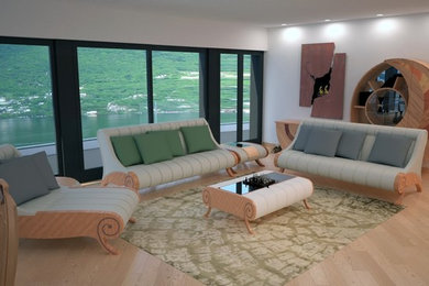 Living room - eclectic living room idea in Milan