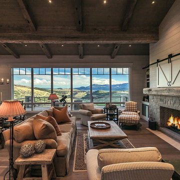 Great Room In Modern Mountain Home