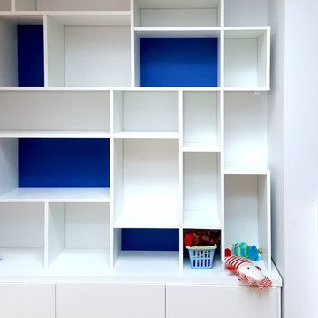 Puzzle adjustable bookcases for Living room