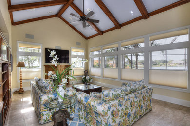 Example of a beach style living room design in Jacksonville