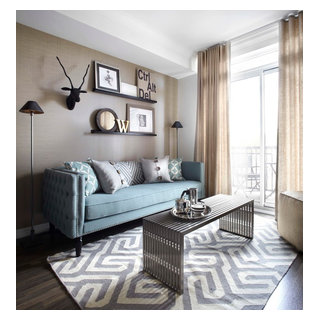 Queenscorp Condo - Contemporary - Living Room - Toronto - by LUX Design |  Interior Design Build | Houzz
