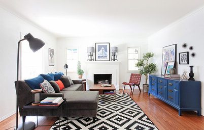 Room of the Day: A Chic Living Room Makeover for a Temporary Space