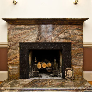 Granite Fireplace Surround Houzz   Rainforest Green Granite And Leathered Antique Brown Granite Fireplace Surround Granite Grannies Img~f2e17aea0130d4ed 3616 1 C94a69d W312 H312 B0 P0 