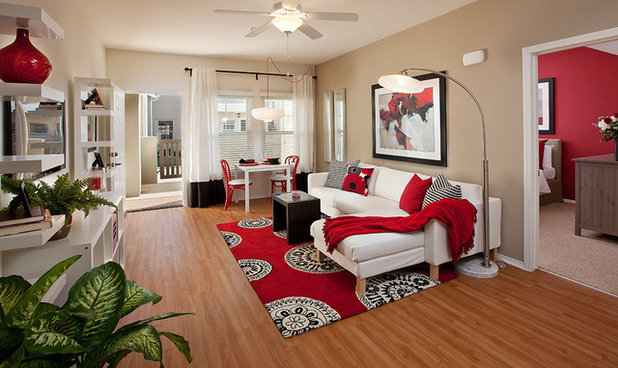 Contemporary Living Room by Borden Interiors & Associates