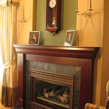 Re-Designed Fireplace Facade for Traditional Style Living Room