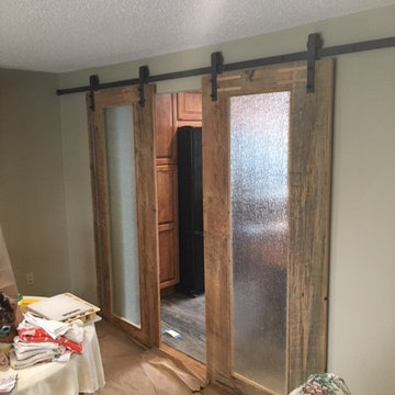 Reclaimed barn wood doors