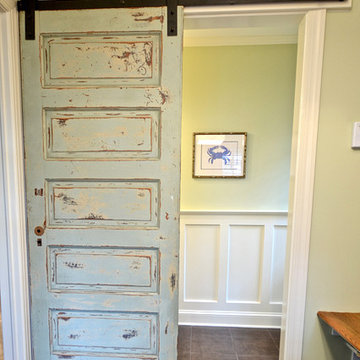 Reclaimed Weathered Paint Wood Barn Door