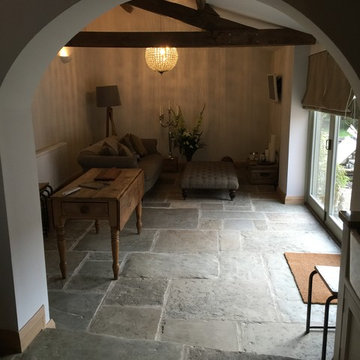 Reclaimed York stone flooring