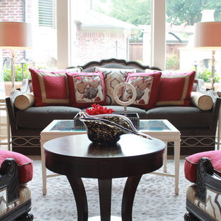 Transitional Cream And Gold Living Room | Houzz