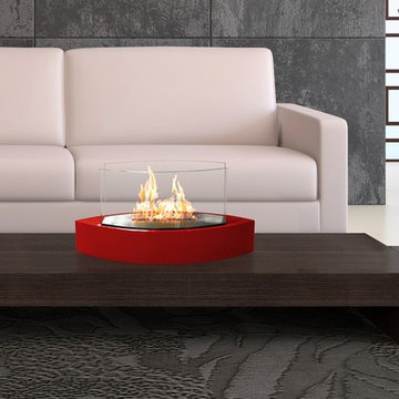 Red Lexington Tabletop Fireplace