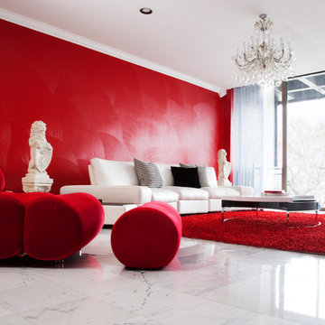 Red Room - Dinah Capshaw Interior Designs