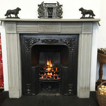 Regency stone fireplace