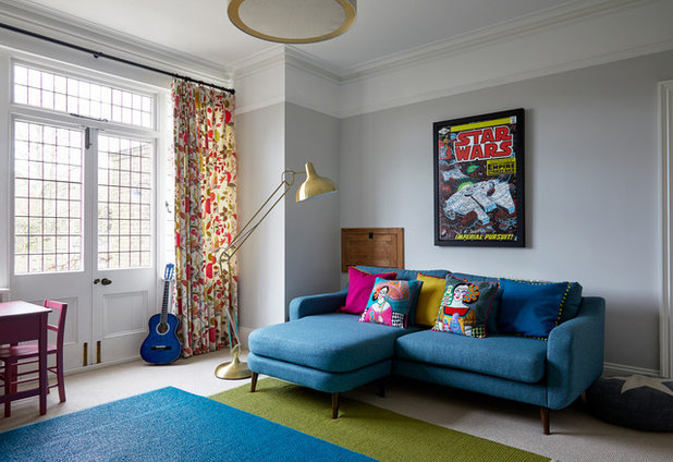 Transitional Living Room by Slightly Quirky Ltd