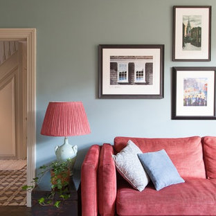 Rustikales Wohnzimmer in London