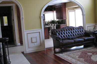 Living room - traditional living room idea in Detroit