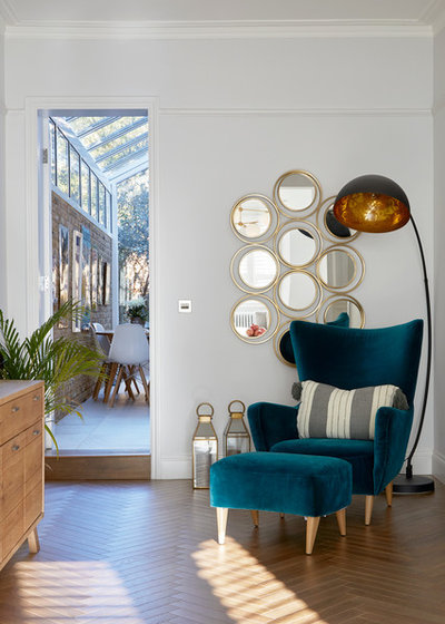 Transitional Living Room by Hampstead Design Hub