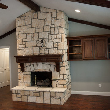 Renovations to the Fireplace Compliment the New Kitchen