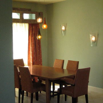 Residence featuring custom dining room table and chairs, Sonoma CA