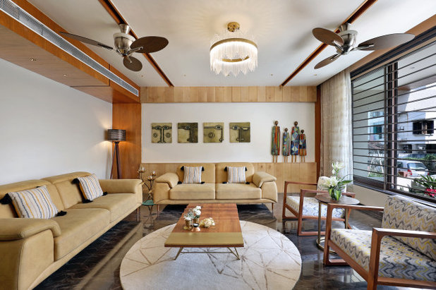 Contemporary Living Room by Pranav Patel Design Studio