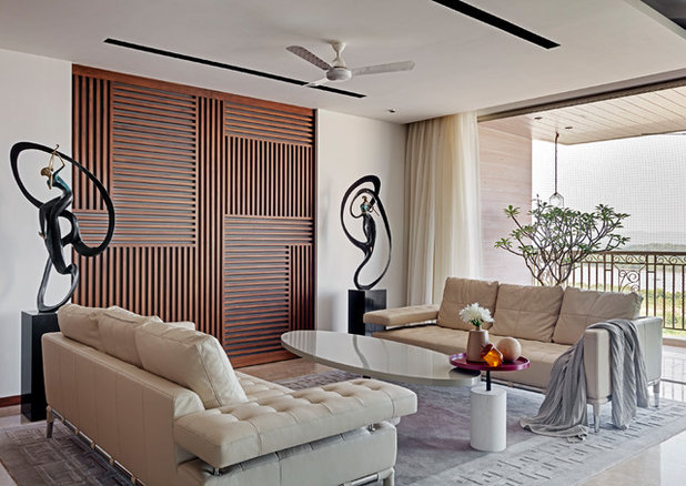 Modern Living Room by AVN Interiors