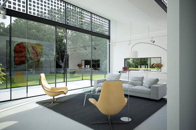 Living room - modern living room idea in Amsterdam
