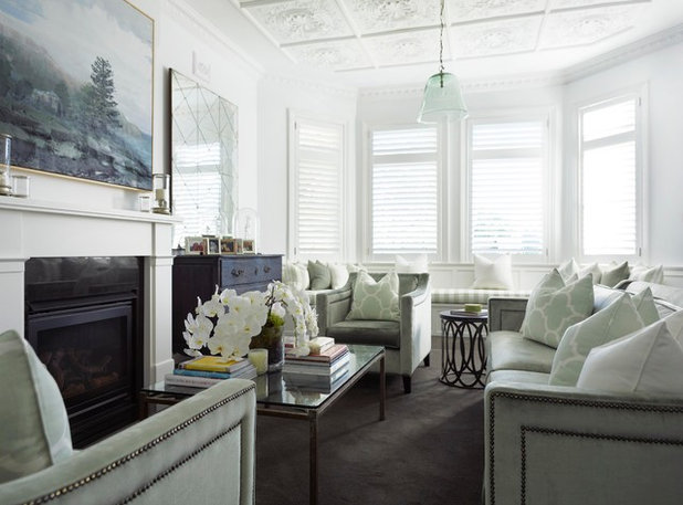 Traditional Living Room by Denai Kulcsar Interiors