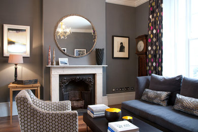 This is an example of a contemporary living room in London.