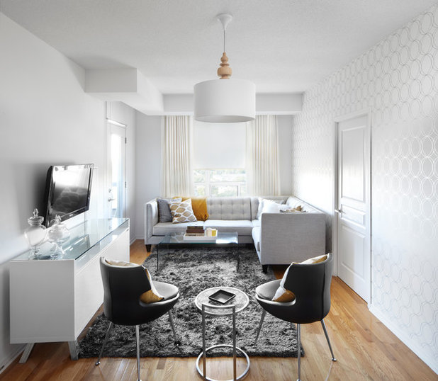 Contemporary Living Room by LUX Design | Interior Design Build