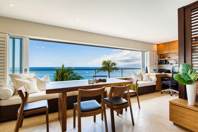 Inspiration for a contemporary living room in Hawaii.