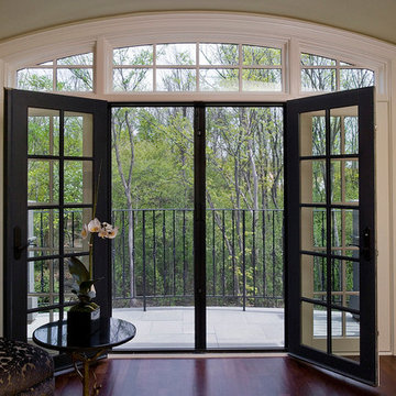 Retractabe Door Screens on Living Room French Doors