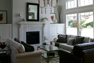 Inspiration for a shabby-chic style living room remodel in Vancouver