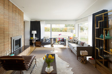Inspiration for a contemporary living room remodel in Denver