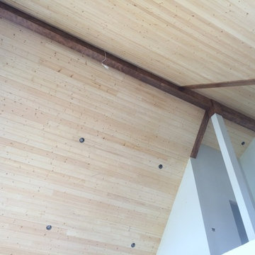 Ridge beam and rafter wood caps