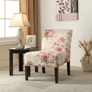 Riston Accent Chair in Floral Fabric