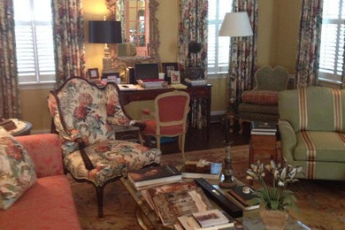 Elegant living room photo in Raleigh