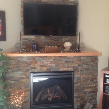 Rolli Fireplace with Ledger Stone