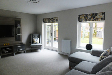 This is an example of a contemporary living room in Manchester.