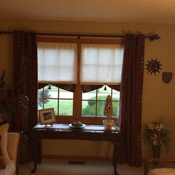Roman Shades with Tassels & Grommet Panels - Westerville, Ohio