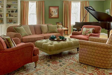 Living room - traditional living room idea in Boston
