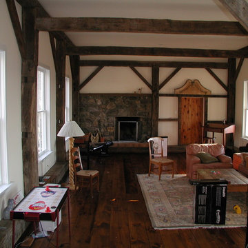 Room built around 200 year old barn