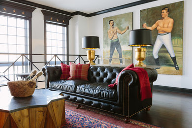 Inspiration for an eclectic living room remodel in Chicago