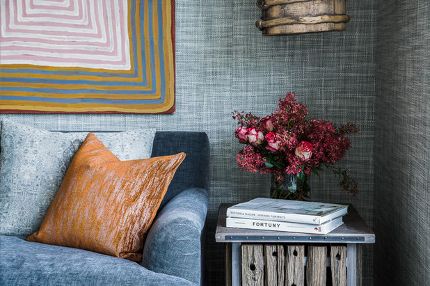 Eclectic Living Room by Marylou Sobel Interior Design