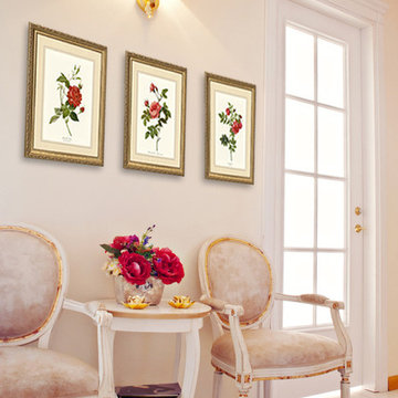 Rose Prints - accenting a French Provincial Living Room