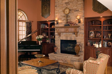 Elegant living room photo in Cincinnati