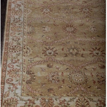 Rugsville Persian Floral Hand Knotted Antiquity Green Rug (4' x 6')