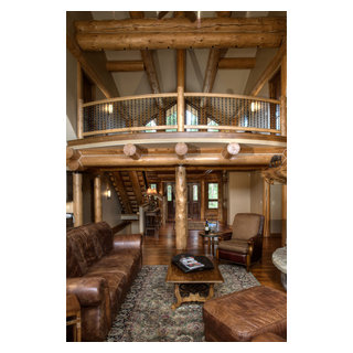 Rupp Residence - Rustic - Living Room - Boise - by Summit Log & Timber ...