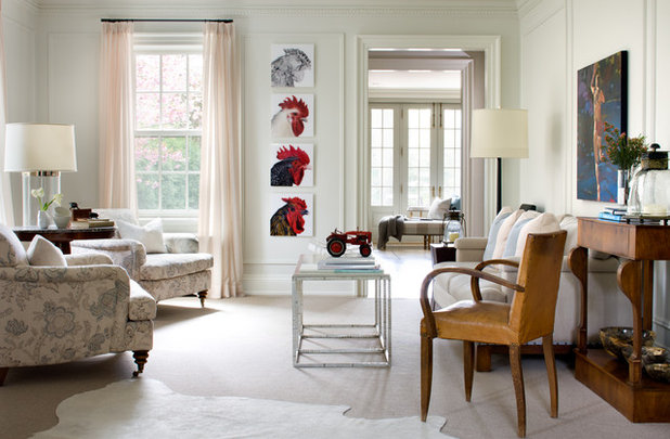 Transitional Living Room by Lisa Stevens & Company, Inc.