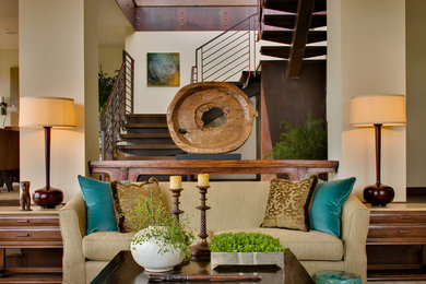 Mountain style living room photo in Los Angeles