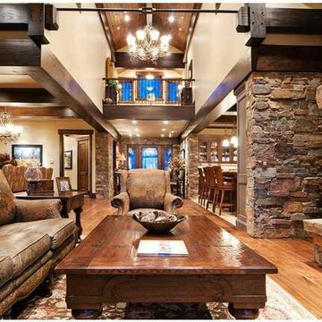 Rustic Mountain Traditional at Red Cloud - Living Room